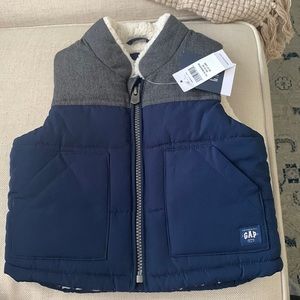NWT - 12-18 mo boys Sherpa lined vest